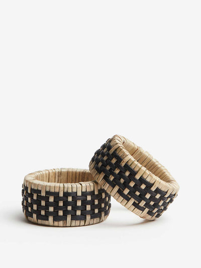 H&M Home 2-pack rattan napkin rings at Collagerie