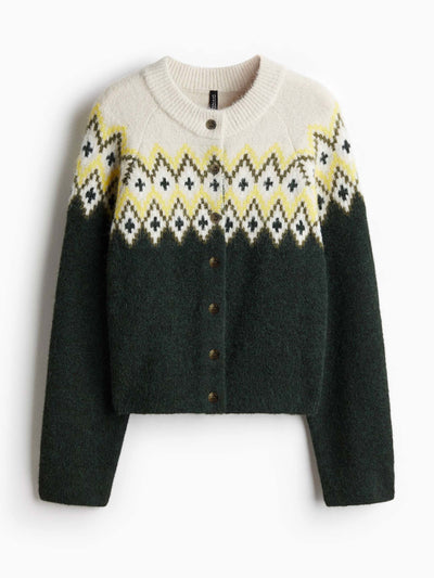 H&M Jacquard-knit cardigan at Collagerie