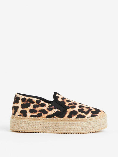 H&M Leopard-print platform espadrilles at Collagerie