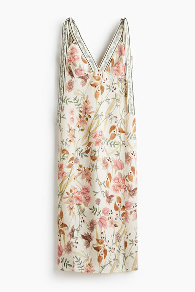 H&M Linen-blend tie-strap dress at Collagerie