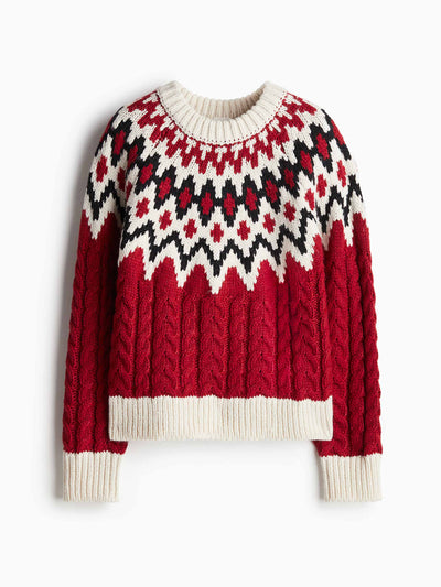 H&M Mixed-knit jumper at Collagerie