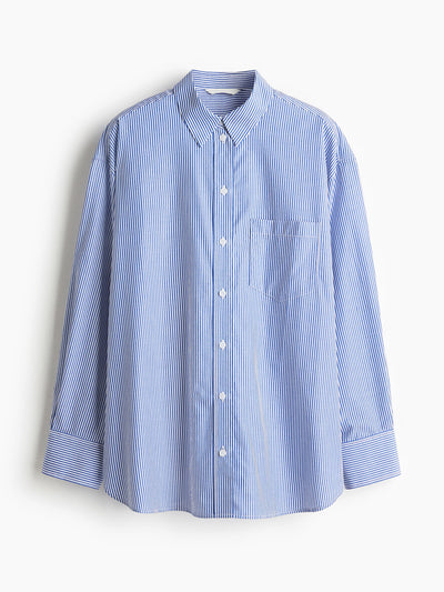H&M Oversized cotton poplin shirt at Collagerie