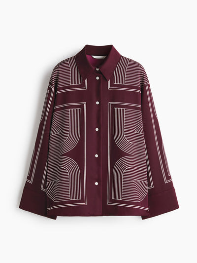 H&M Oversized twill shirt at Collagerie