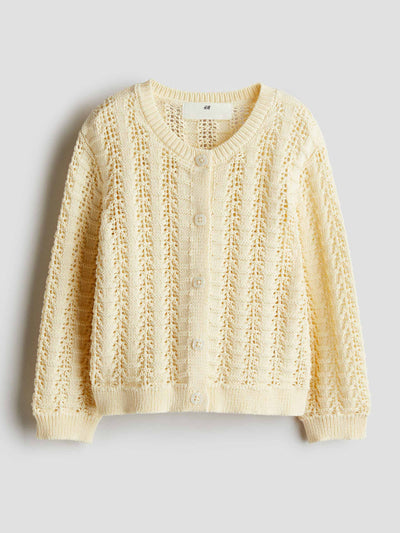 H&M Pointelle-knit cardigan at Collagerie