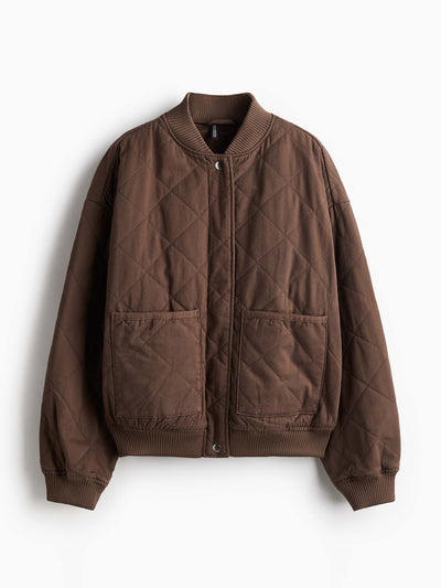 H&M Quilted bomber jacket at Collagerie