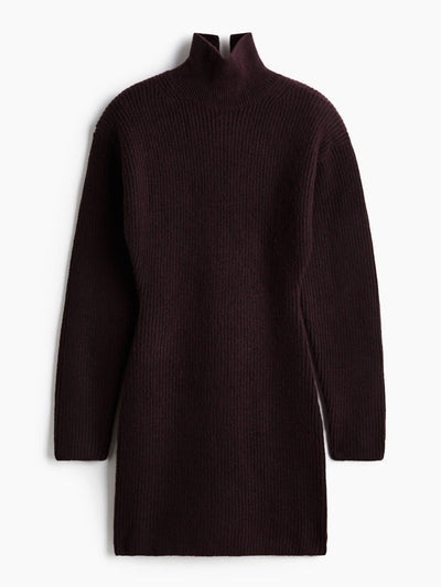 H&M Rib-knit shoulder-pad dress at Collagerie