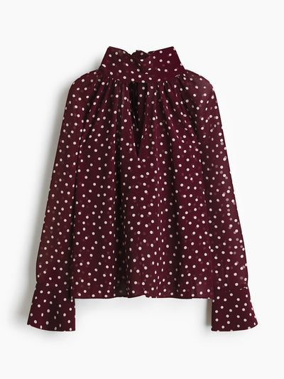 H&M Scarf-collar blouse at Collagerie