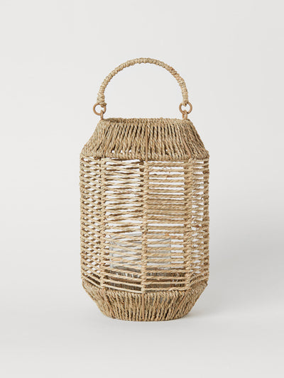 H&M Home Seagrass candle lantern at Collagerie