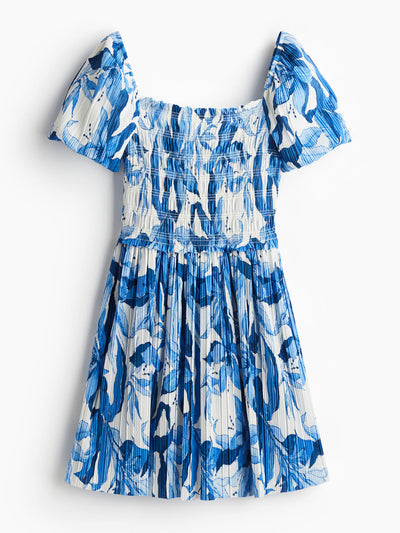 H&M Smocked-bodice crinkled dress at Collagerie