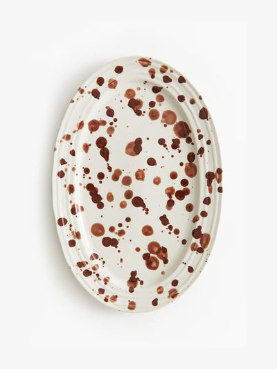 H&M Home Speckled-glaze stoneware serving plate at Collagerie