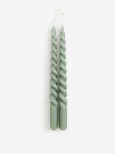 H&M Home Spiral candles (pack of 2) at Collagerie