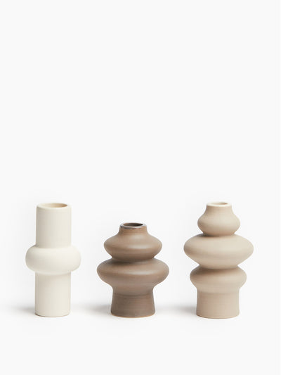 H&M Home Mini stoneware vases (set of 3) at Collagerie