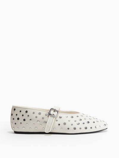 H&M Studded Mary Jane ballet pumps at Collagerie