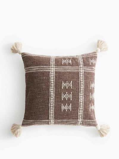 H&M Home Tasselled cushion cover at Collagerie