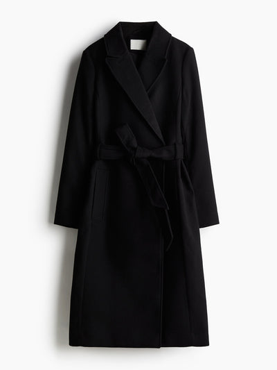 H&M Tie-belt coat at Collagerie