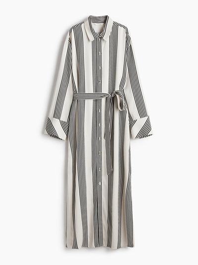 H&M Tie-belt shirt dress at Collagerie