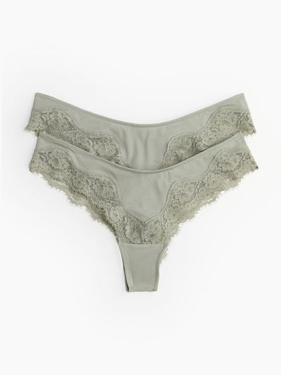 H&M Microfibre Brazilian briefs (2-pack) at Collagerie