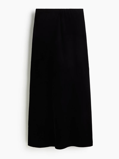 H&M Velvet maxi skirt at Collagerie