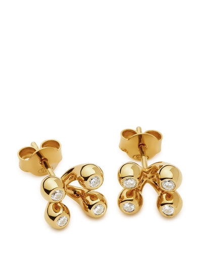 Missoma X Flag Twins Atom 18kt gold vermeil stud earrings at Collagerie