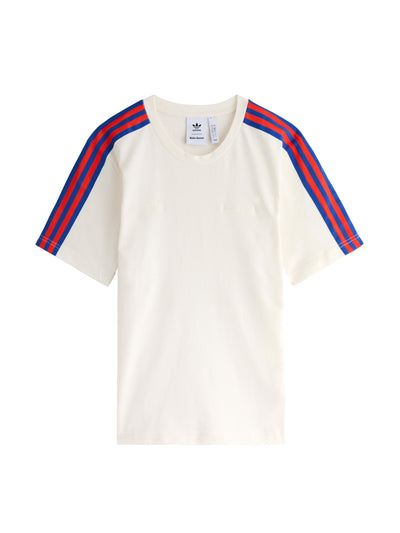 Adidas X Wales Bonner Striped logo cotton T-shirt at Collagerie