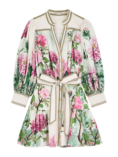 Alice + Olivia Cora floral-print stretch-cotton mini dress at Collagerie
