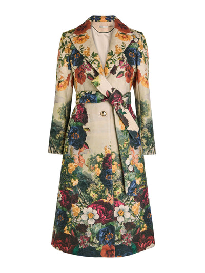 Alice + Olivia Joelle floral-print belted coat at Collagerie