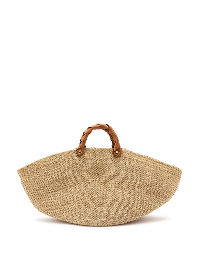 Aranaz Market large raffia top handle bag at Collagerie