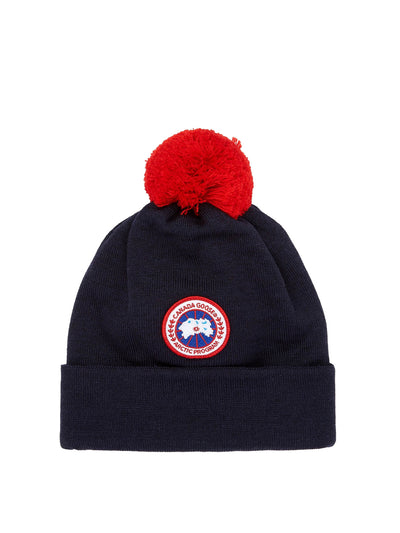 Canada Goose Pompom wool beanie at Collagerie