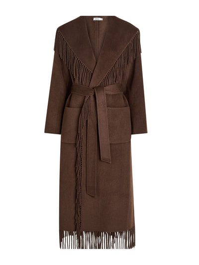 Simkhai Carrie fringed wool-blend coat at Collagerie