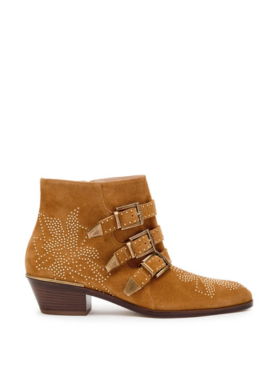 Chloé Susanna 40 stud-embellished suede ankle boots at Collagerie