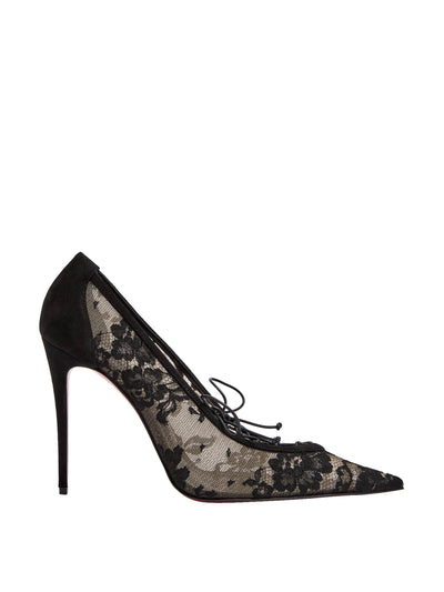 Christian Louboutin KM Lace 100 suede pumps at Collagerie