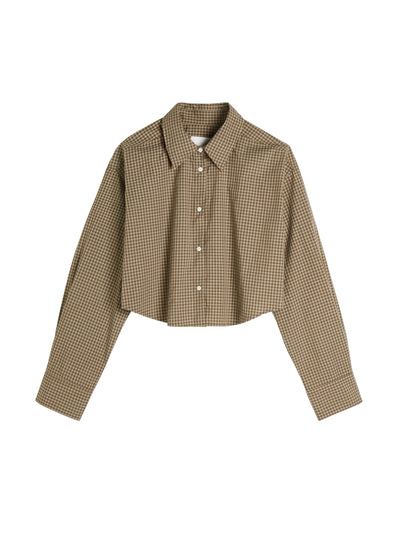 Citizens Of Humanity Ana checked cropped cotton-poplin shirt at Collagerie