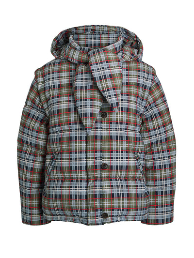 Damson Madder Pearl padded plaid shell jacket at Collagerie