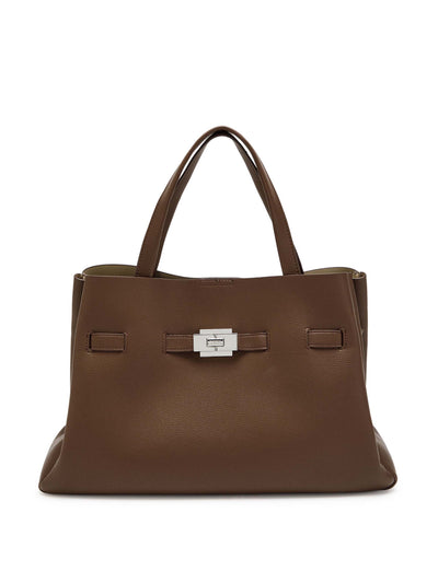 DKNY Bryar large grained leather top handle bag at Collagerie