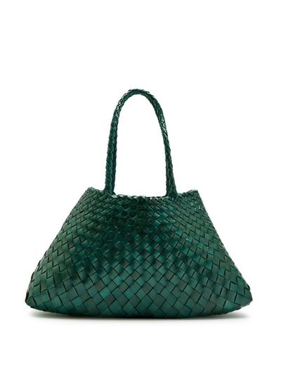 Dragon Diffusion Santa Croce Big woven leather tote bag at Collagerie