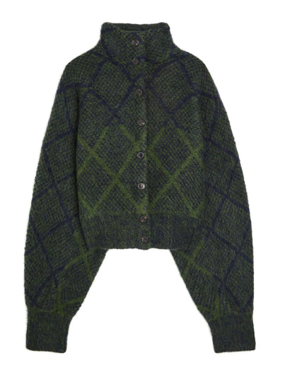 Dries Van Noten Tifna argyle brushed wool-blend cardigan at Collagerie