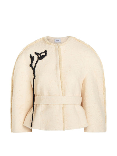ERDEM Cocoon cropped woven jacket at Collagerie