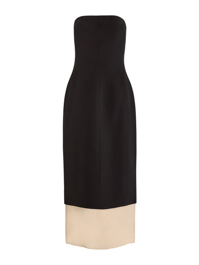 Esse Studios Issia panelled strapless woven midi dress at Collagerie
