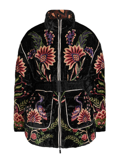 Farm Rio Marvelous Garden floral-print velvet jacket at Collagerie