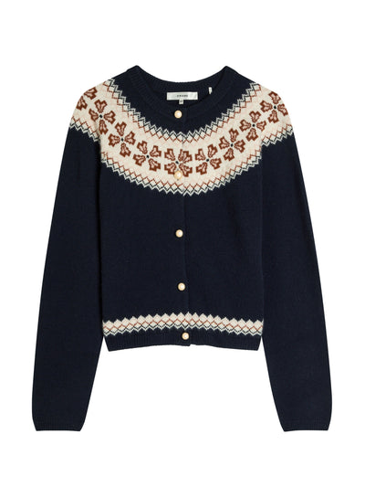Frame Fair Isle cashmere cardigan at Collagerie