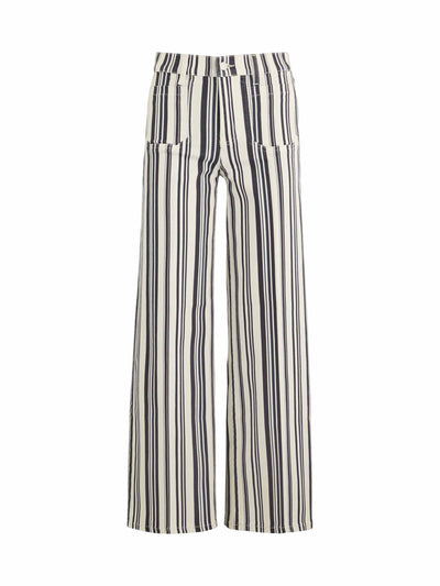 Frame Le Slim Palazzo striped straight-leg jeans at Collagerie