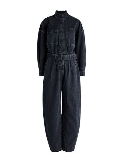 Frame The Cocoon belted denim jumpsuit at Collagerie
