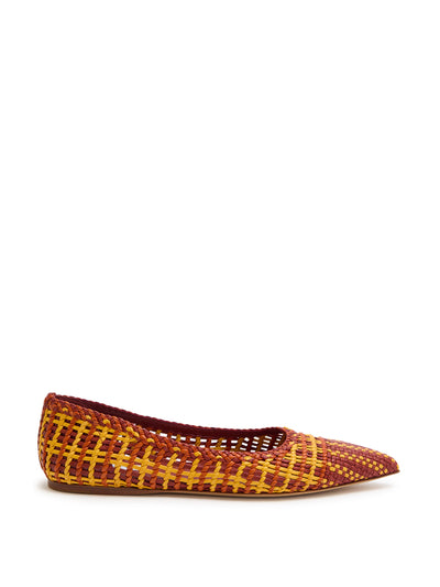Gabriela Hearst Aurora woven leather flats at Collagerie
