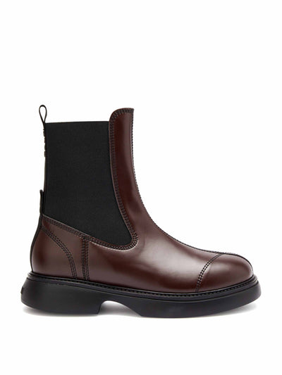 Ganni Leather Chelsea boots at Collagerie