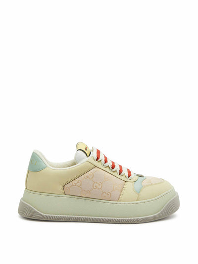 Gucci GG-jacquard panelled canvas trainers at Collagerie