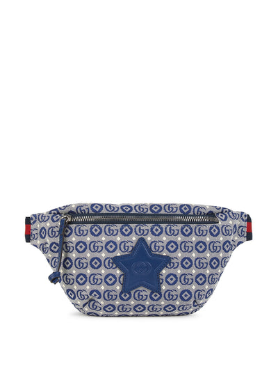 Gucci Kids Geometric jacquard canvas belt bag at Collagerie