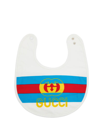 Gucci GG logo-print cotton bib at Collagerie