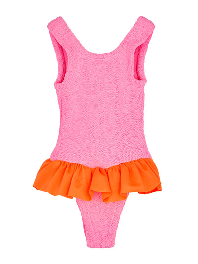 Hunza G Pink frill swimsuit at Collagerie