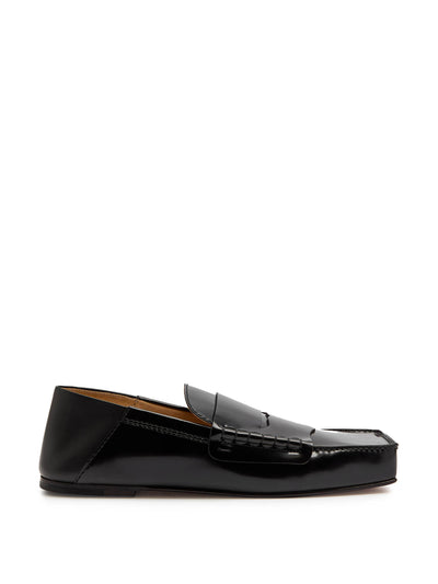 Jacquemus Les Carre patent leather loafers at Collagerie