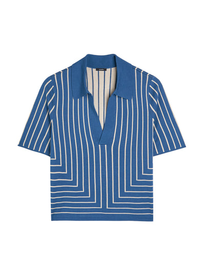 Joseph Striped-jacquard stretch-knit top at Collagerie